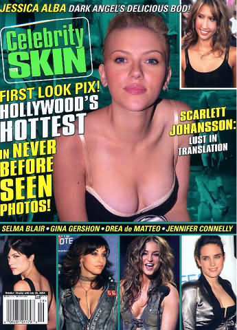 CELEBRITY SKIN magazine side cover Issue 129 June 2004