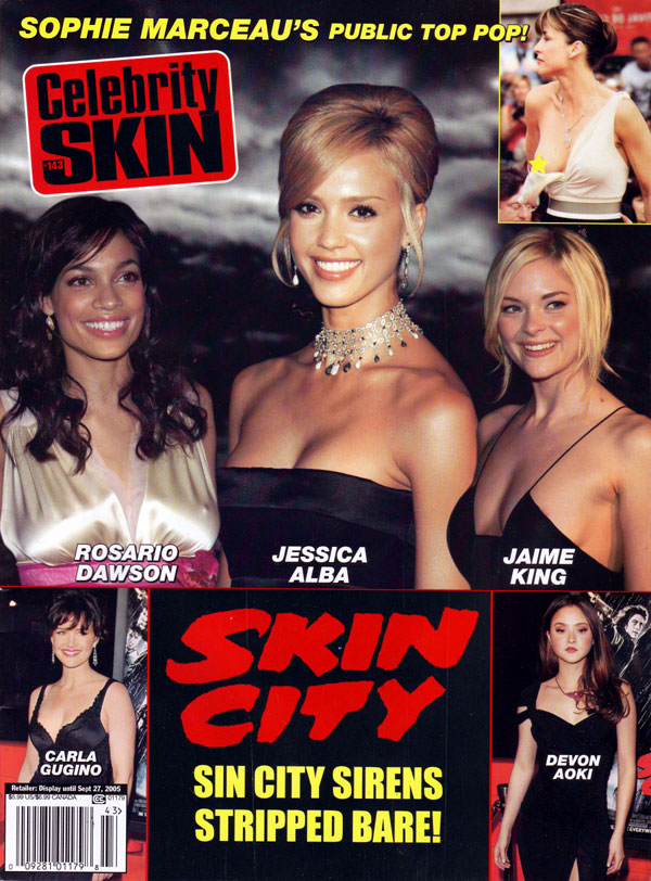 CELEBRITY SKIN magazine side cover Issue 143 August 2005
