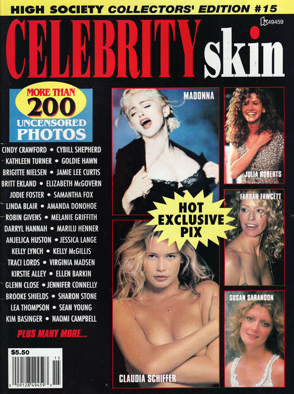 CELEBRITY SKIN magazine side cover Issue 15  1991