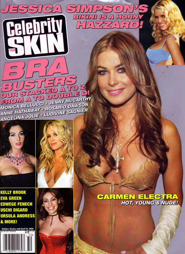 CELEBRITY SKIN magazine side cover Issue 150 March 2006