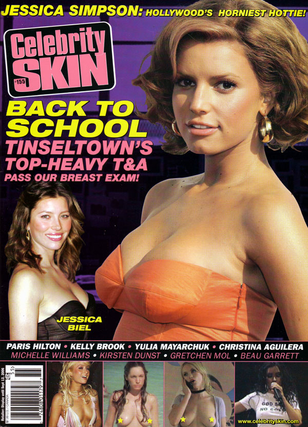 CELEBRITY SKIN magazine side cover Issue 155 August 2006