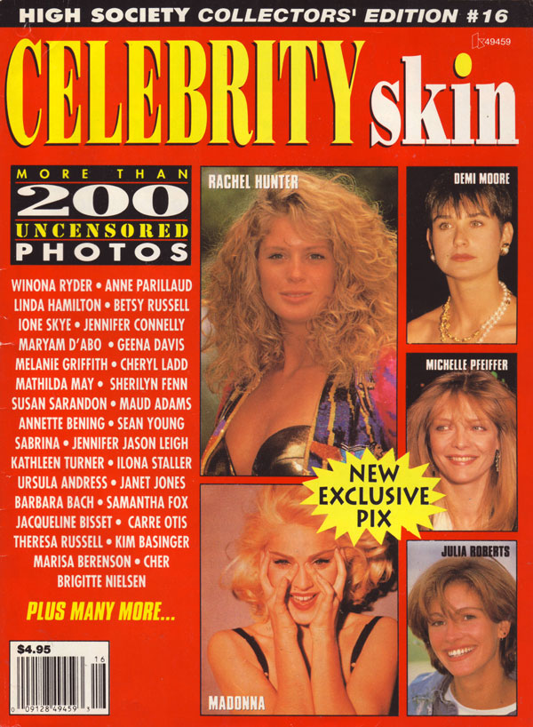 CELEBRITY SKIN magazine side cover Issue 16  1991