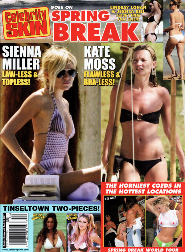 CELEBRITY SKIN magazine side cover Issue 163 April 2007