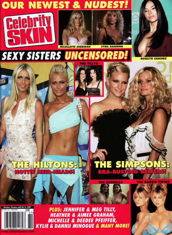 CELEBRITY SKIN magazine side cover Issue 169 October 2007
