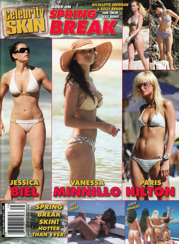 CELEBRITY SKIN magazine side cover Issue 175 March 2008