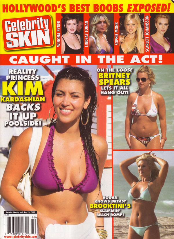 CELEBRITY SKIN magazine side cover Issue 180 August 2008