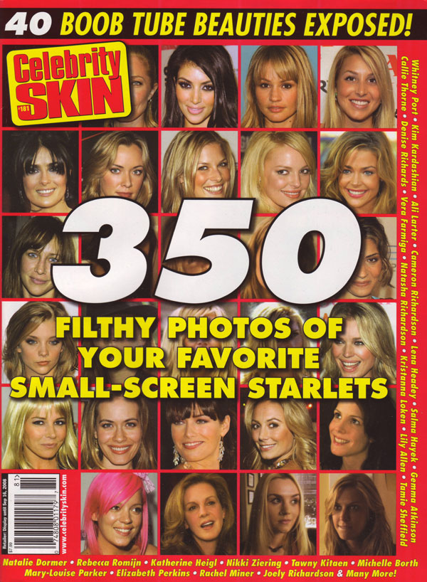 CELEBRITY SKIN magazine side cover Issue 181 September 2008