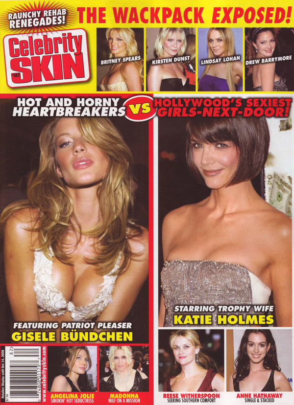 CELEBRITY SKIN magazine side cover Issue 182 October 2008