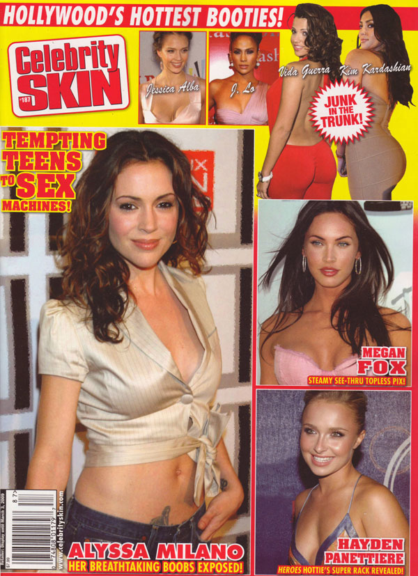 CELEBRITY SKIN magazine side cover Issue 187 February 2009