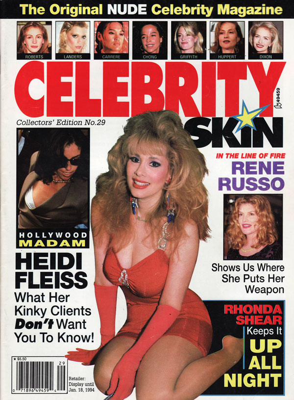 CELEBRITY SKIN magazine side cover Issue 29  1993