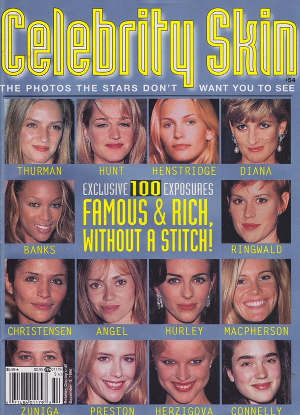 CELEBRITY SKIN magazine side cover Issue 54  1996