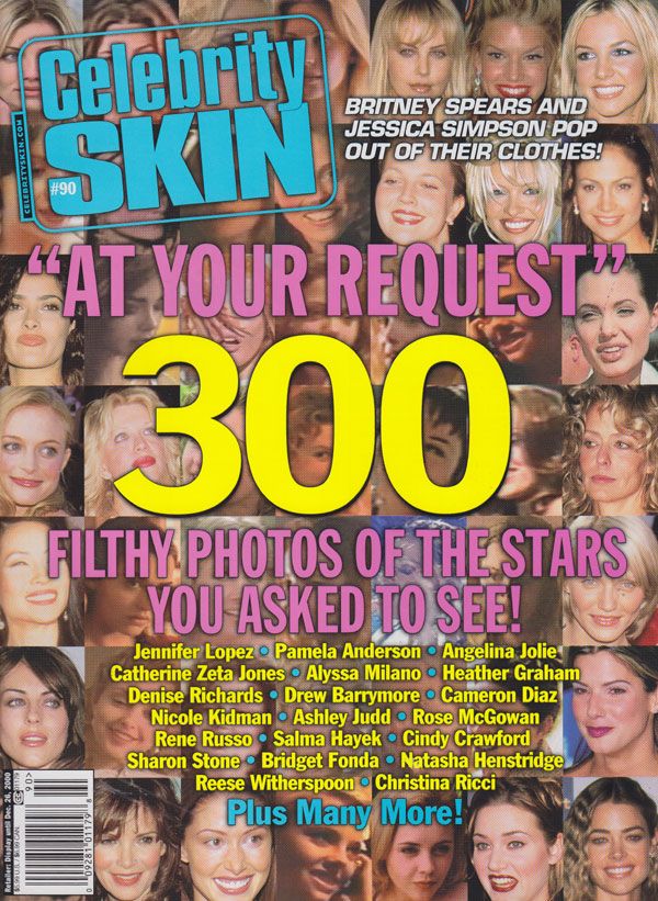 CELEBRITY SKIN magazine side cover Issue 90 November 2000