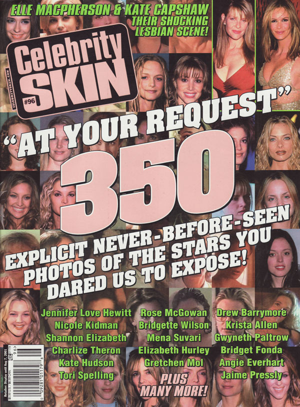 CELEBRITY SKIN magazine side cover Issue 96 July 2001