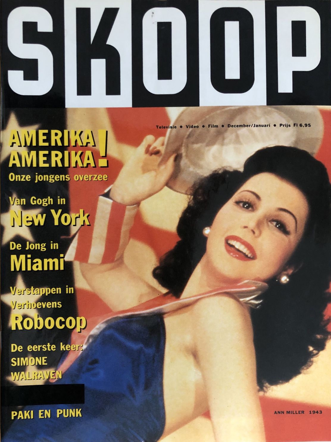 SKOOP magazine side cover  December 1987/ January 1988 