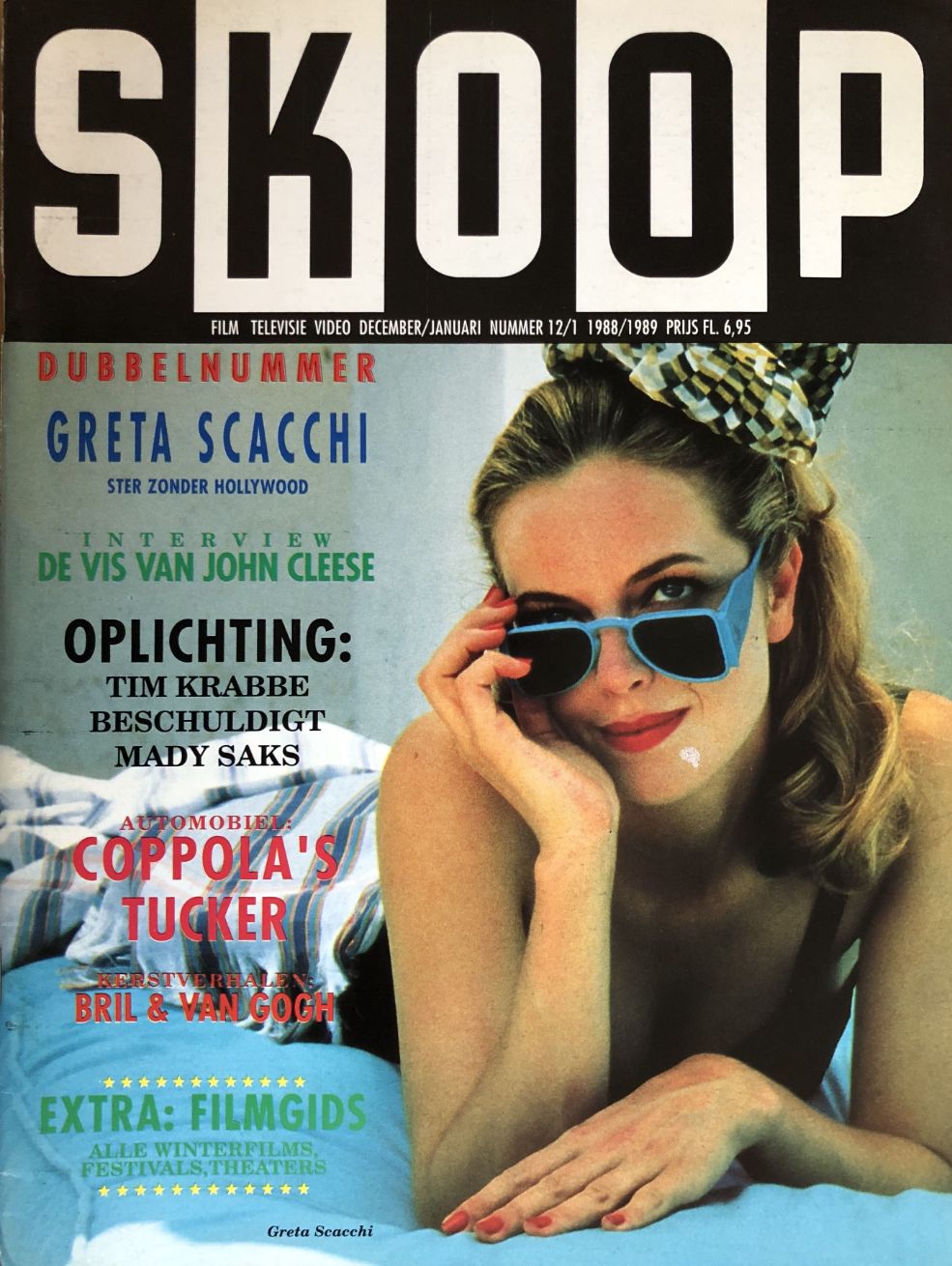 SKOOP magazine side cover  December 1988/ January 1989 