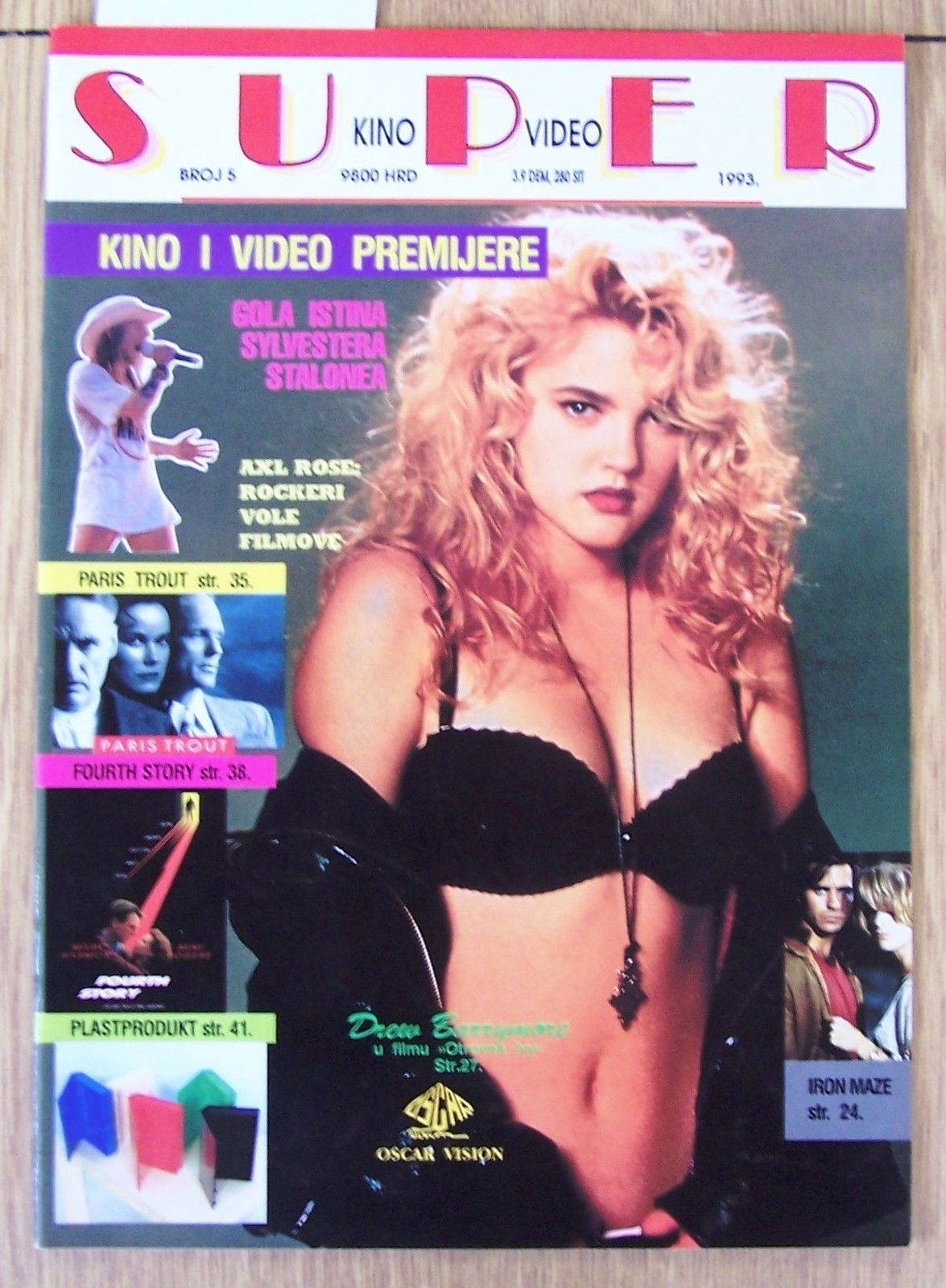 SUPER KINO VIDEO magazine side cover Issue 5 October 1993