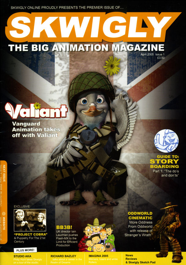 SKWIGLY magazine side cover Issue 1 April 2005