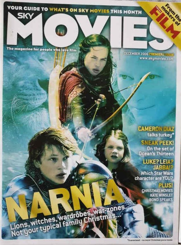 SKY MOVIES magazine side cover Issue 1 December 2006
