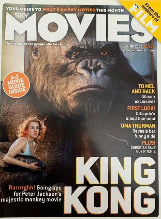 SKY MOVIES magazine side cover Issue 2 January 2007