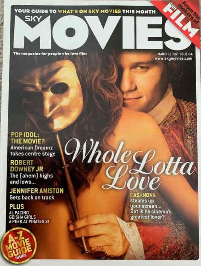 SKY MOVIES magazine side cover Issue 4 March 2007