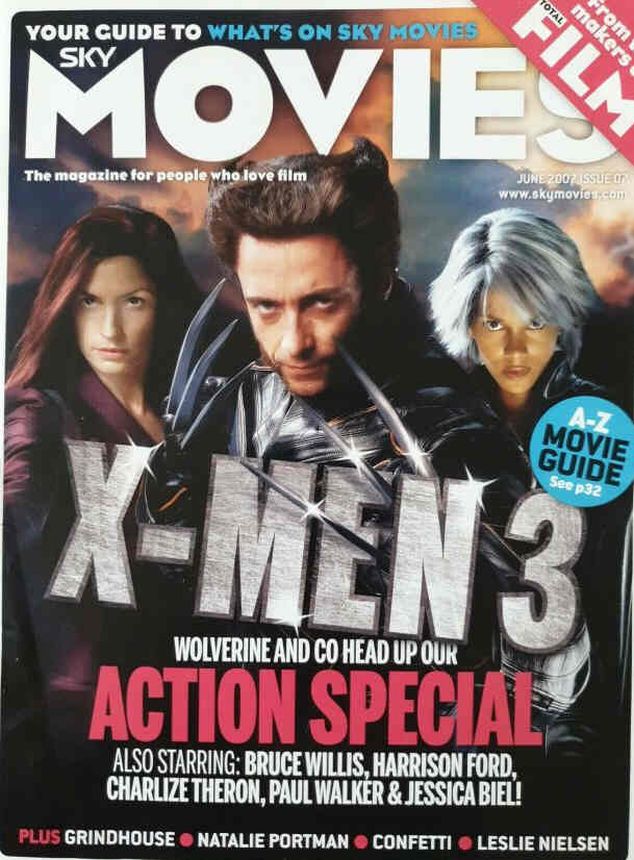 SKY MOVIES magazine side cover Issue 7 June 2007