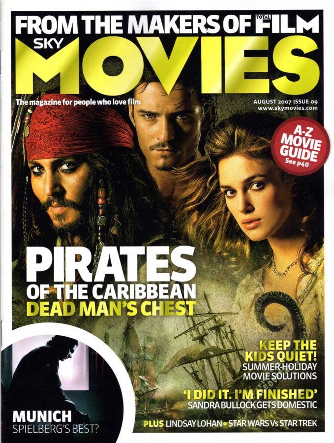 SKY MOVIES magazine side cover Issue 9 August 2007