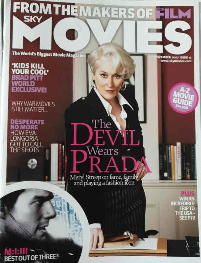 SKY MOVIES magazine side cover Issue 12 November 2007