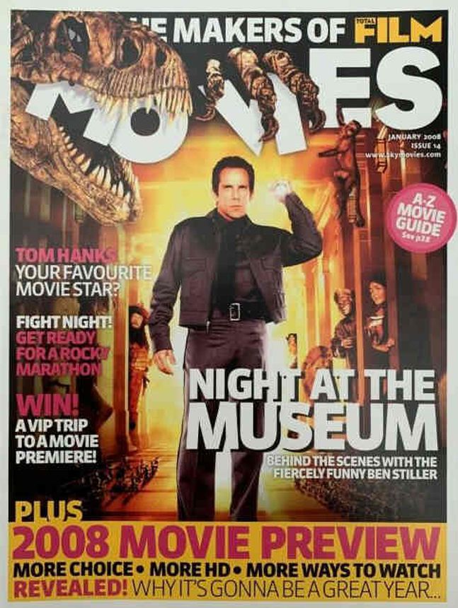 SKY MOVIES magazine side cover Issue 14 January 2008