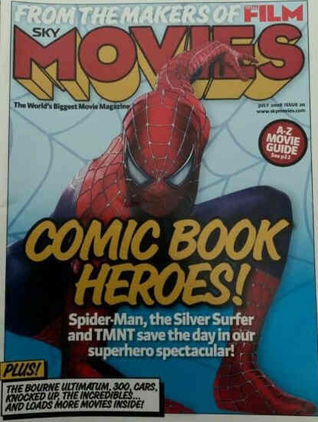SKY MOVIES magazine side cover Issue 20 July 2008