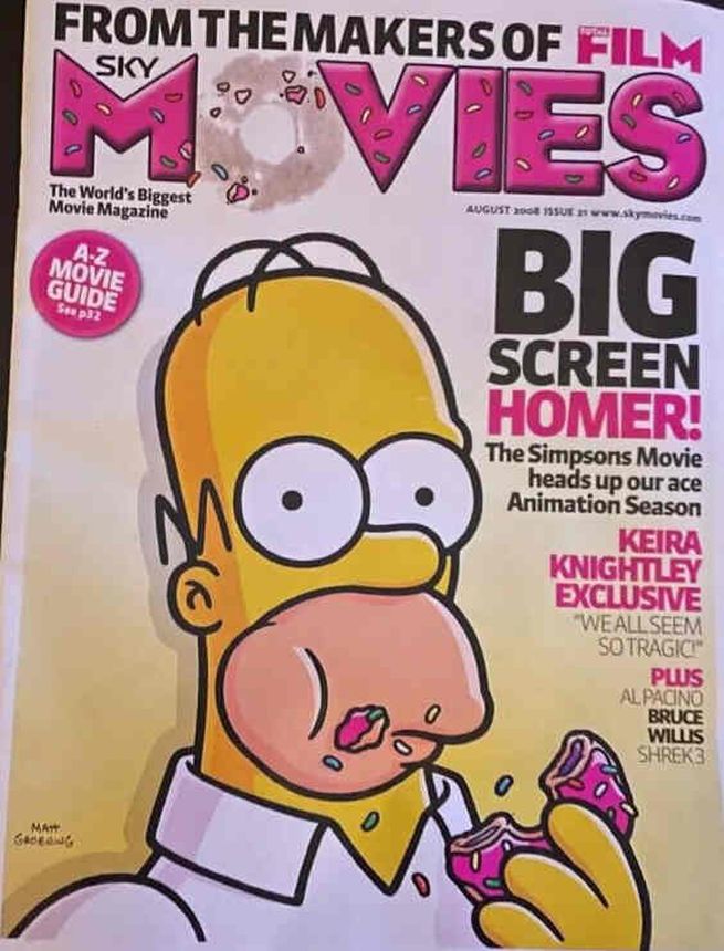 SKY MOVIES magazine side cover Issue 21 August 2008
