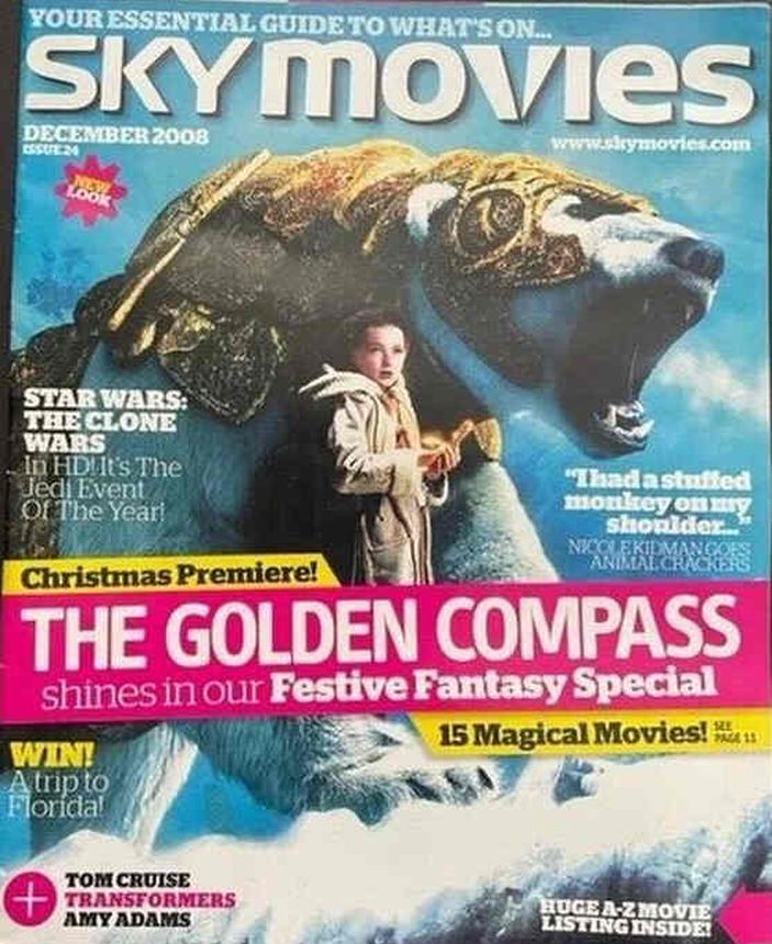 SKY MOVIES magazine side cover Issue 24 December 2008