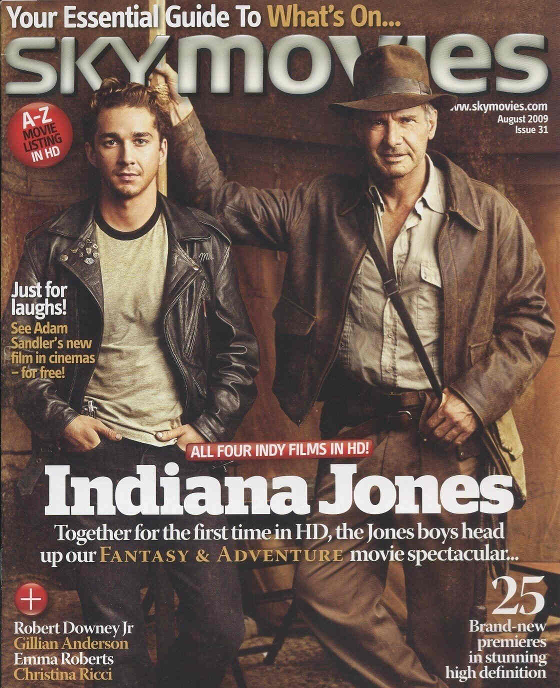 SKY MOVIES magazine side cover Issue 31 August 2009