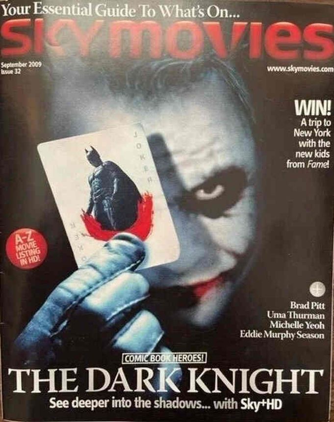 SKY MOVIES magazine side cover Issue 32 September 2009
