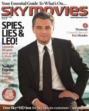 SKY MOVIES magazine side cover Issue 34 November 2009