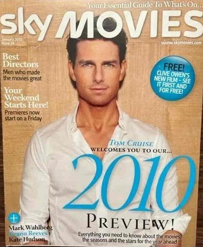 SKY MOVIES magazine side cover Issue 36 January 2010