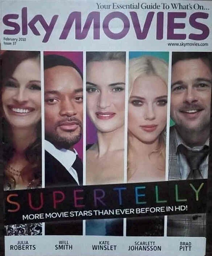 SKY MOVIES magazine side cover Issue 37 February 2010