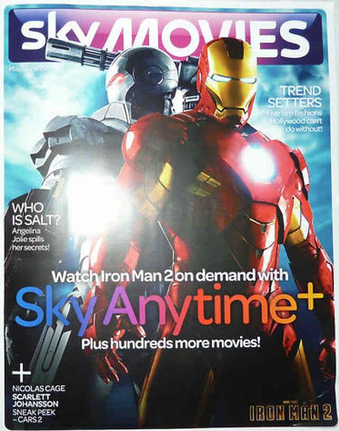 SKY MOVIES magazine side cover Issue 45 May/June 2011