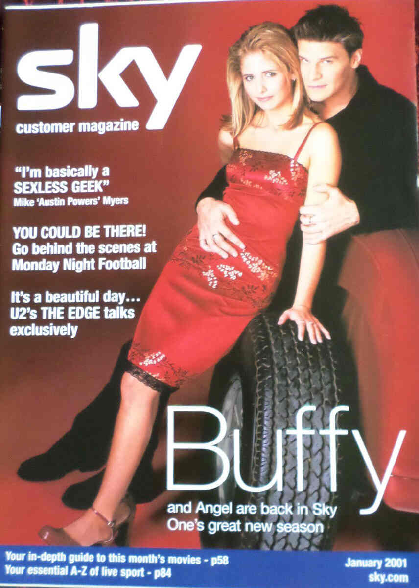 SKY CUSTOMER MAGAZINE magazine side cover January 2001