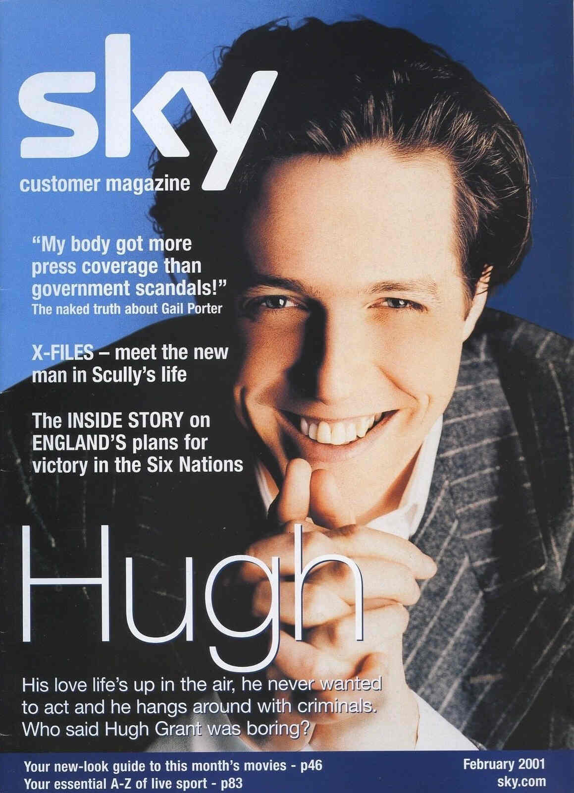 SKY CUSTOMER MAGAZINE magazine side cover February 2001