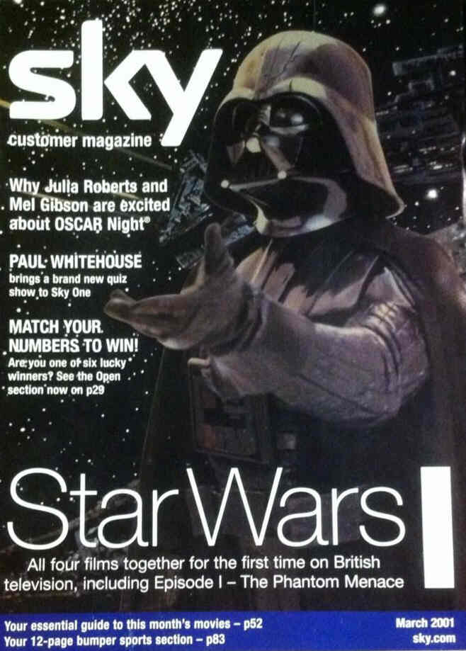 SKY CUSTOMER MAGAZINE magazine side cover March 2001