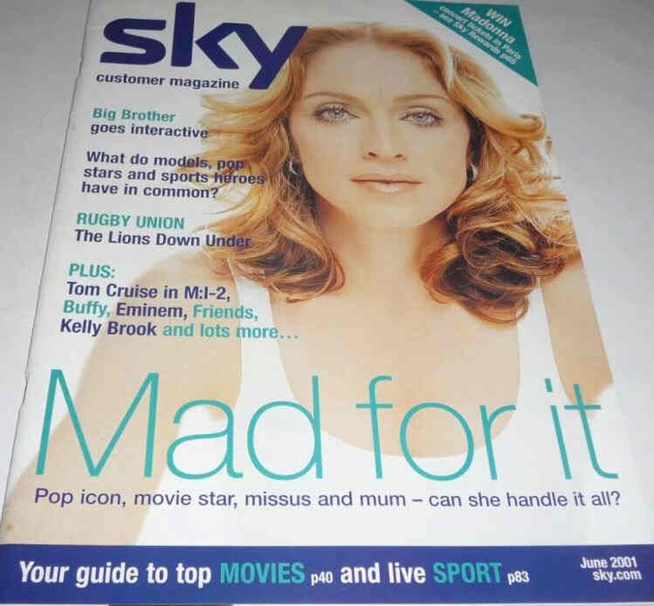 SKY CUSTOMER MAGAZINE magazine side cover June 2001