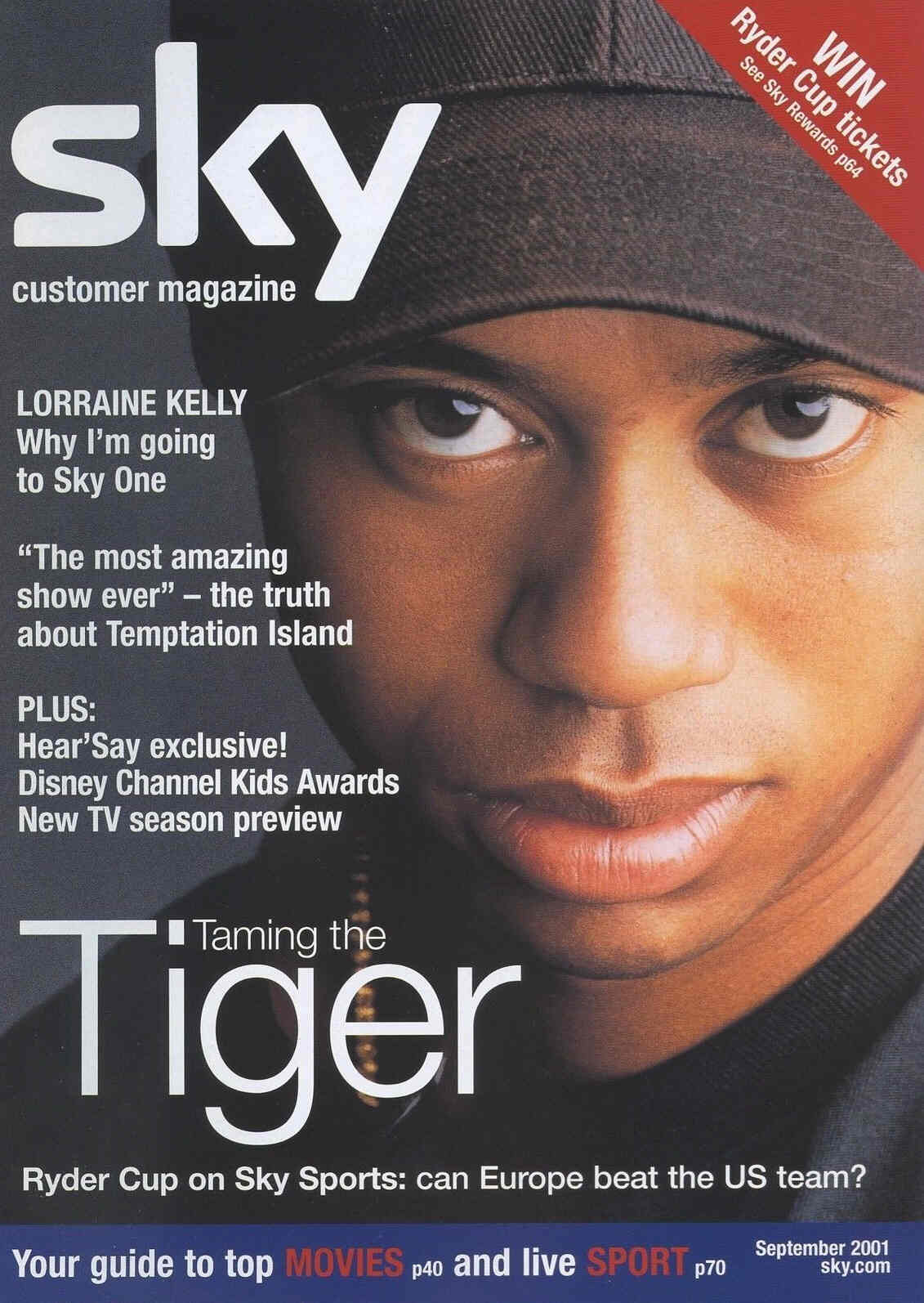 SKY CUSTOMER MAGAZINE magazine side cover September 2001