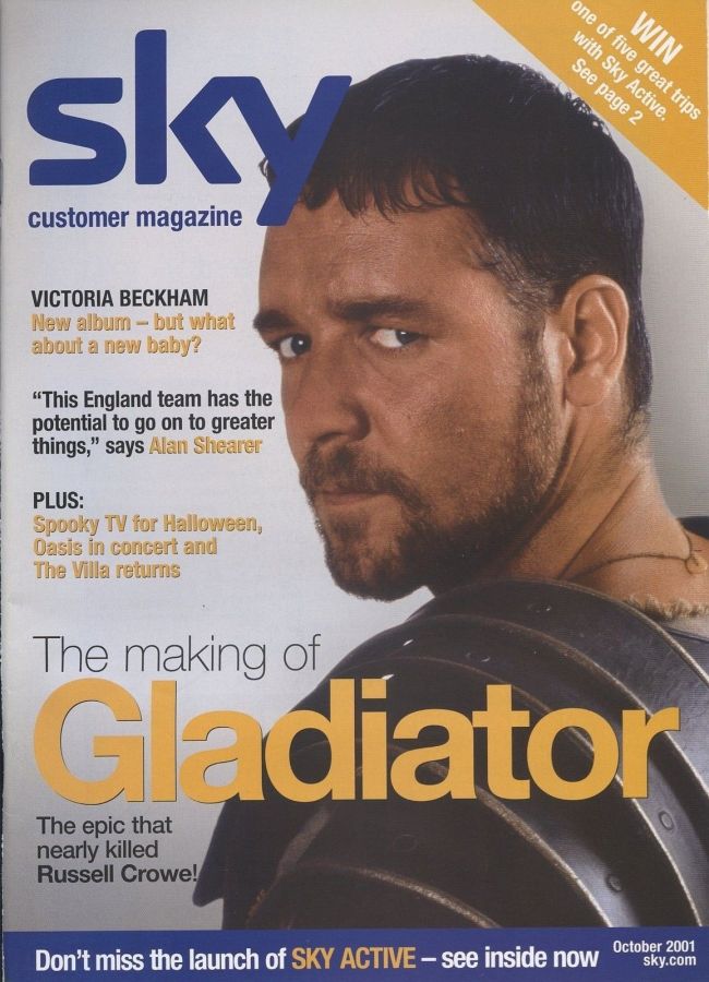 SKY CUSTOMER MAGAZINE magazine side cover October 2001
