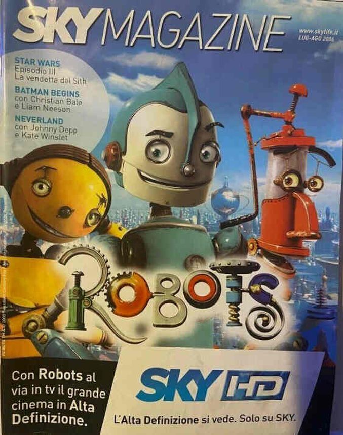 SKY MAGAZINE (IT) magazine side cover  July/August 2006