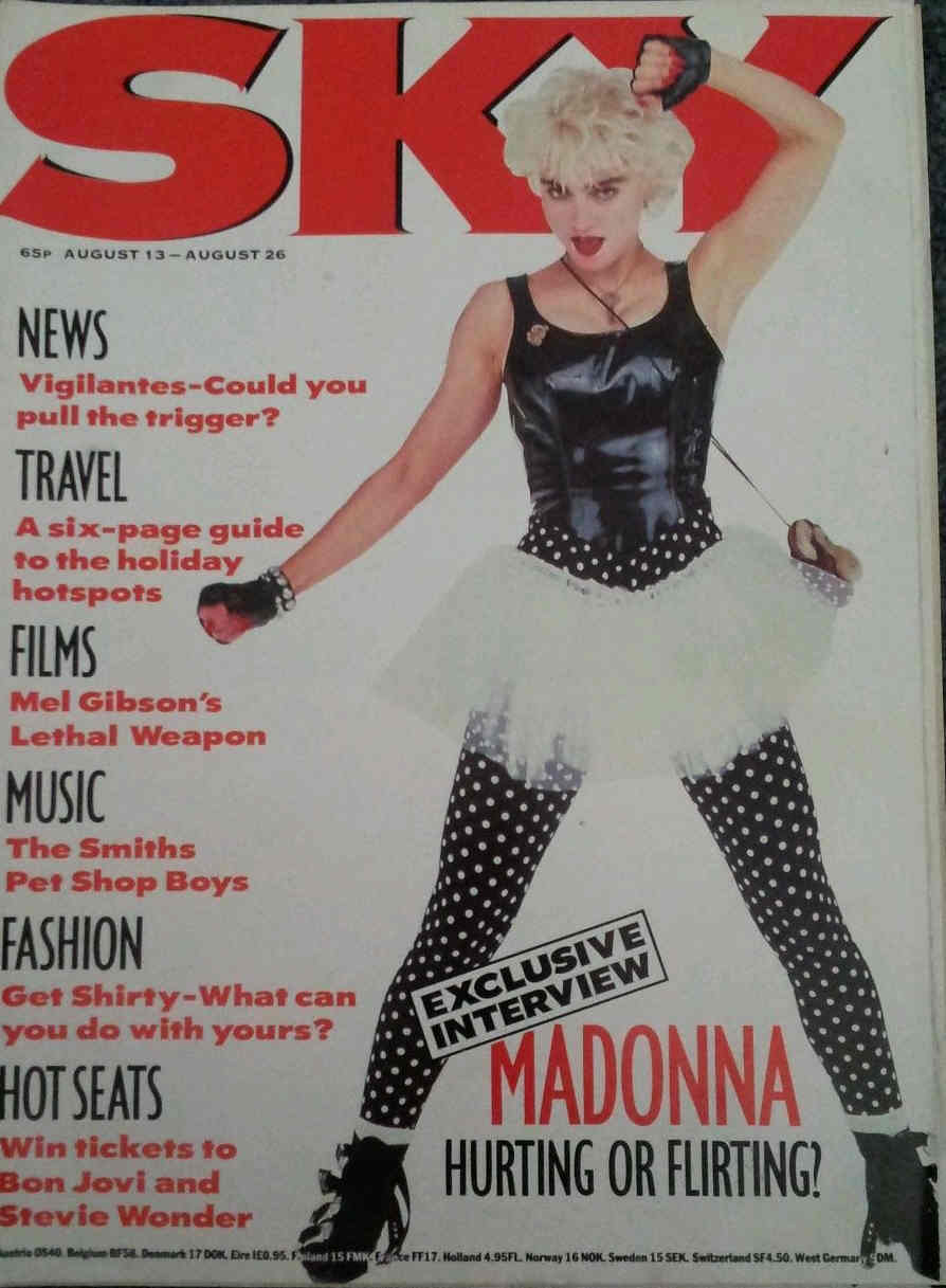 SKYMAG magazine side cover Issue 9 13 August 1987