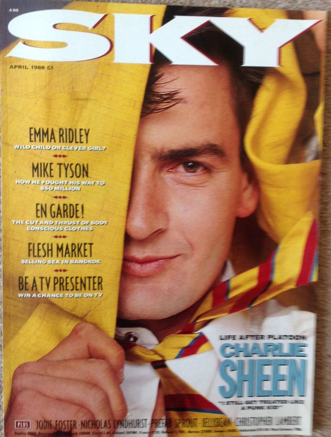 SKYMAG magazine side cover April 1988