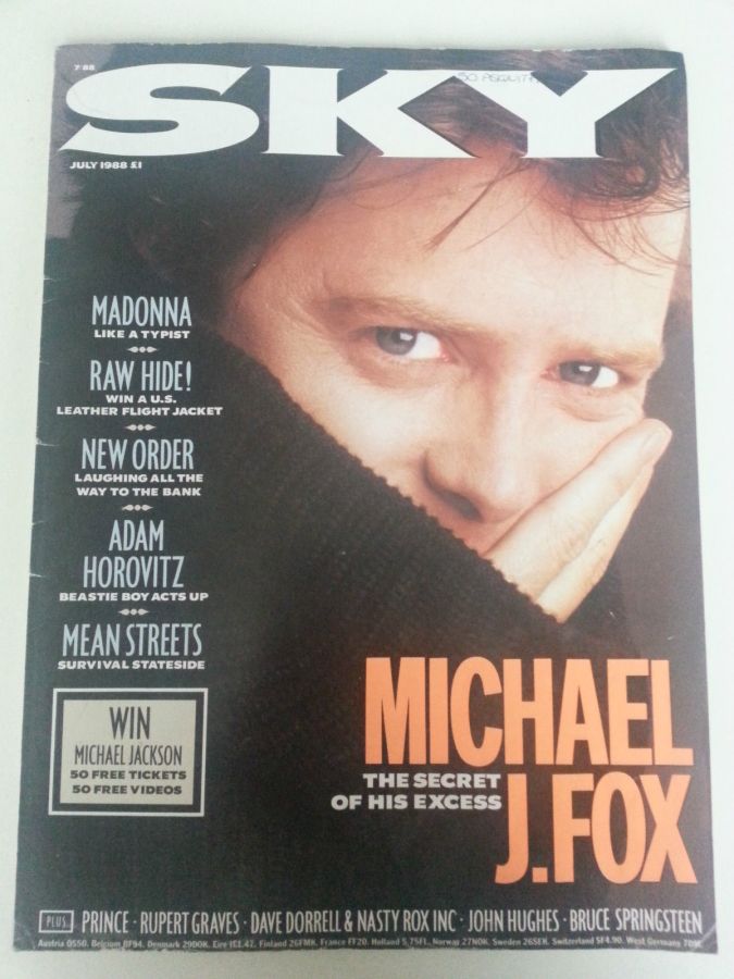 SKYMAG magazine side cover July 1988