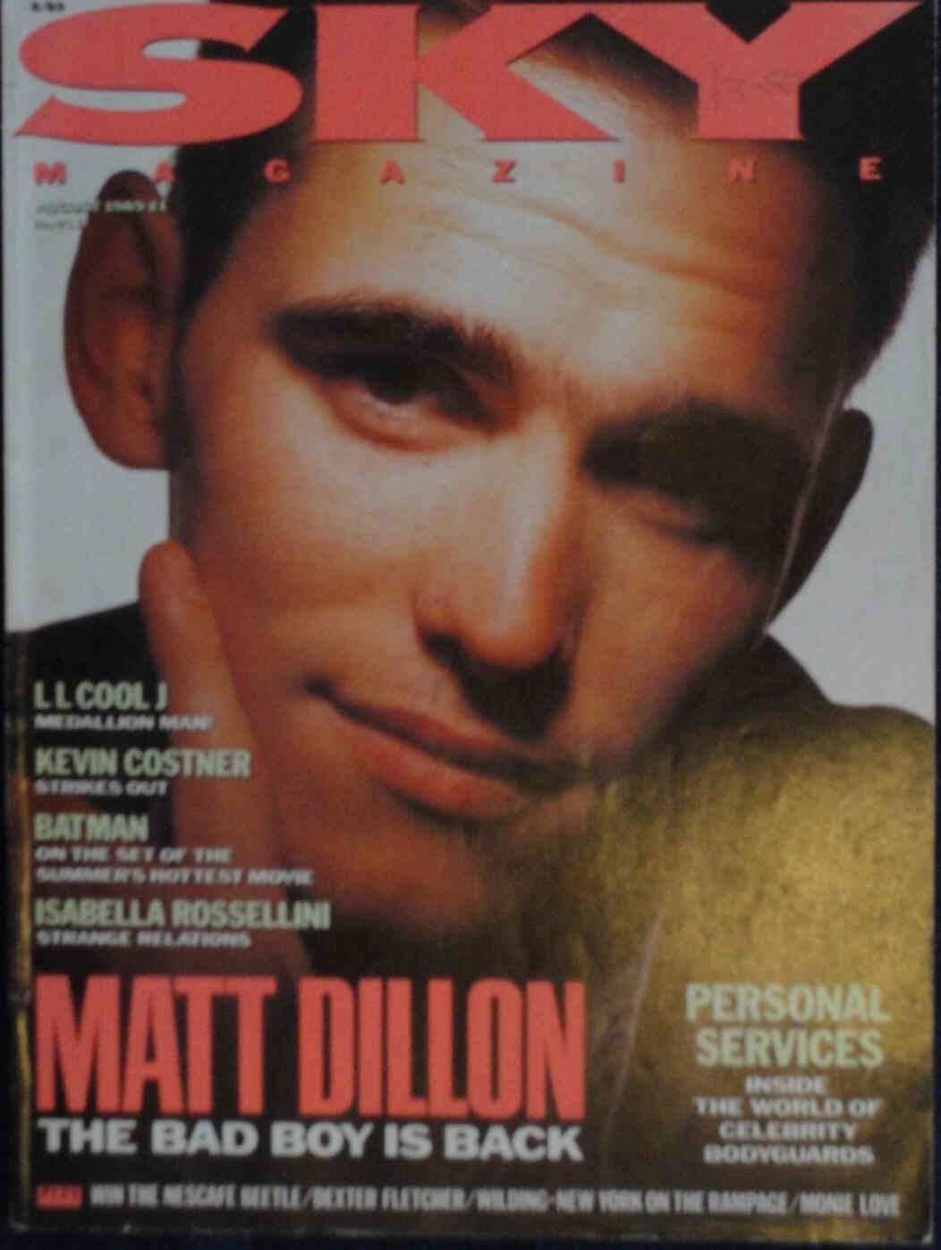 SKYMAG magazine side cover August 1989