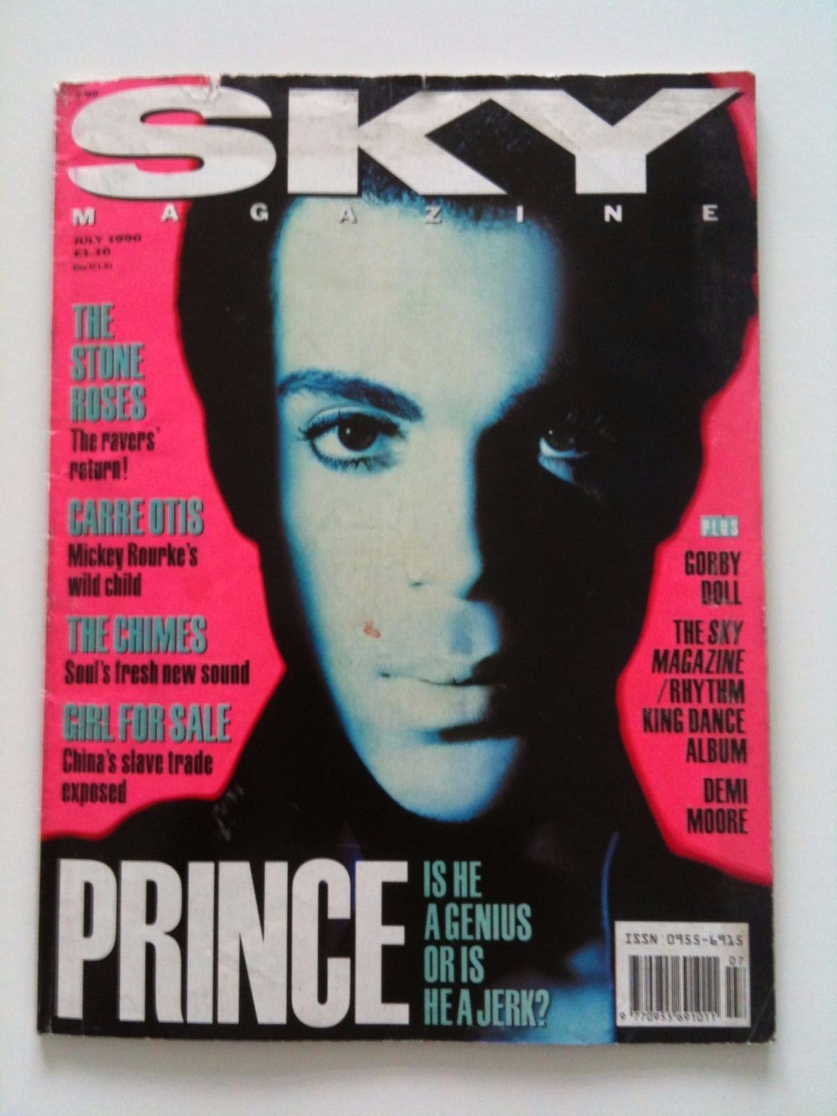 SKYMAG magazine side cover July 1990