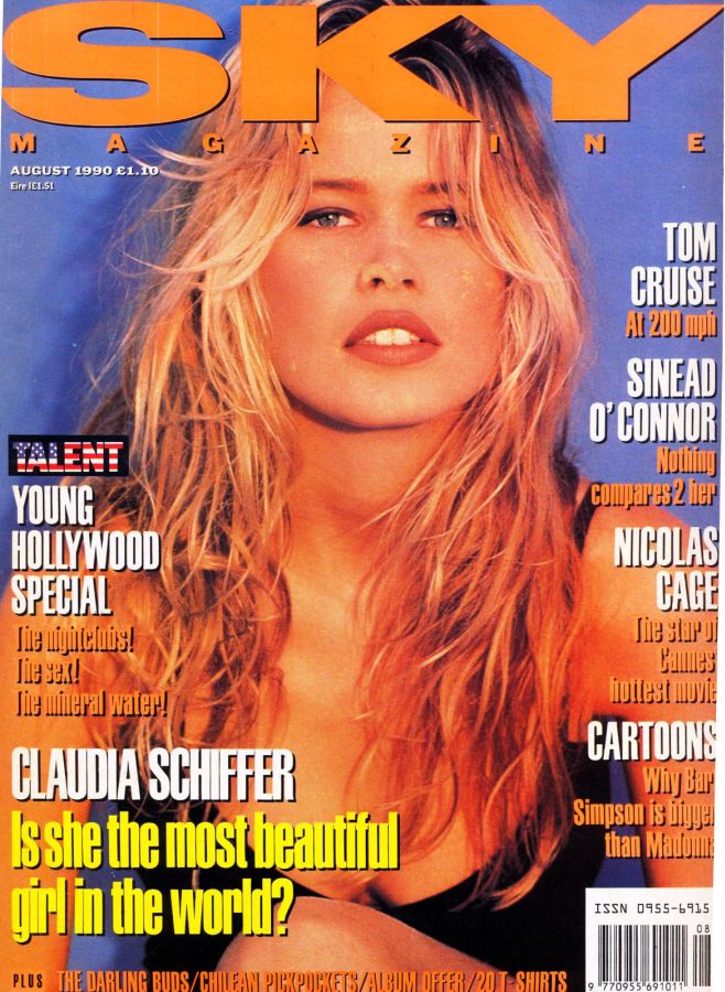 SKYMAG magazine side cover August 1990